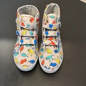 Colorful Dinosaur Print Kids Shoes Size 2K